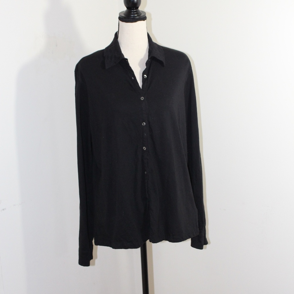 Boden, black long sleeve button down shirt